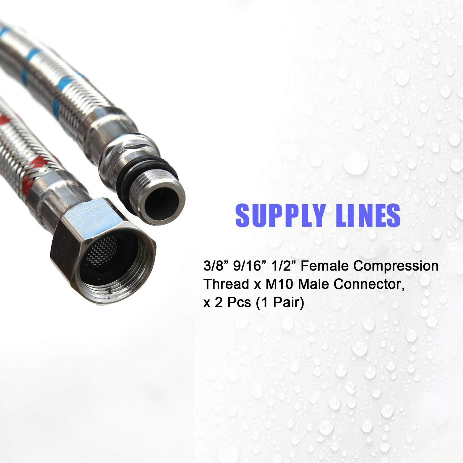 2 Piece 24-Inch Long Faucet Co - Flexible Hose Braided recensione e prezzo
