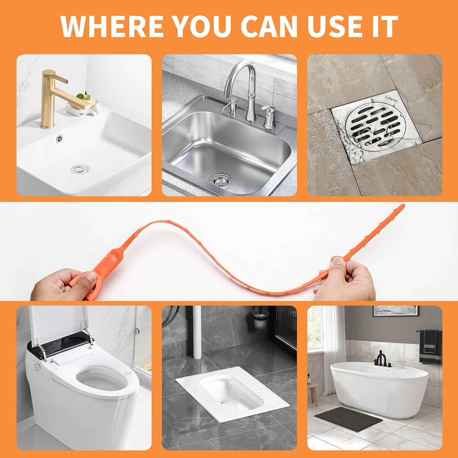 4-Pack 20-Inch Drain Snake, Fl - Drain Snake Flexible recensione e prezzo