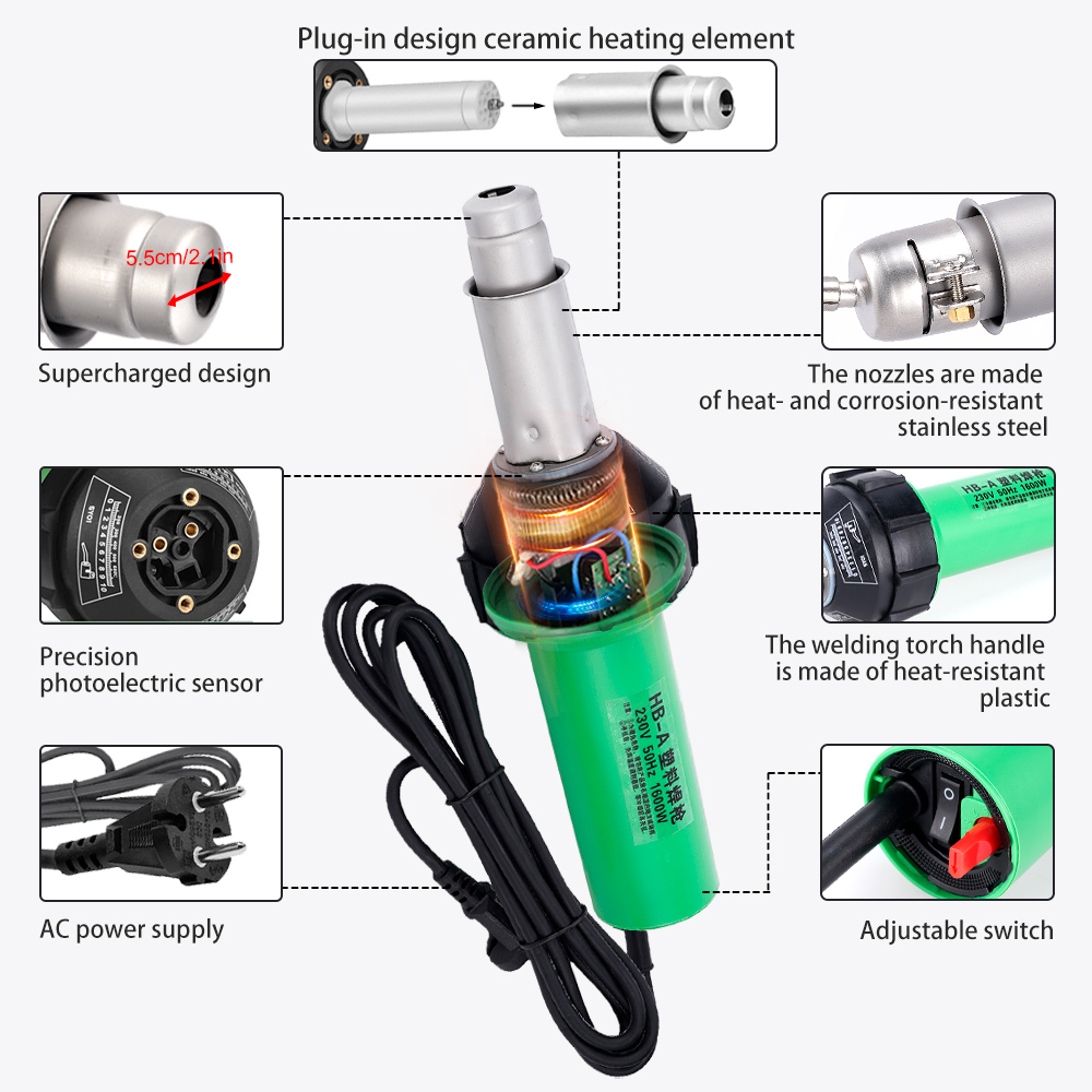 220V 1600W Plastic Welding Gun - Pipe Freeze Spray recensione e prezzo