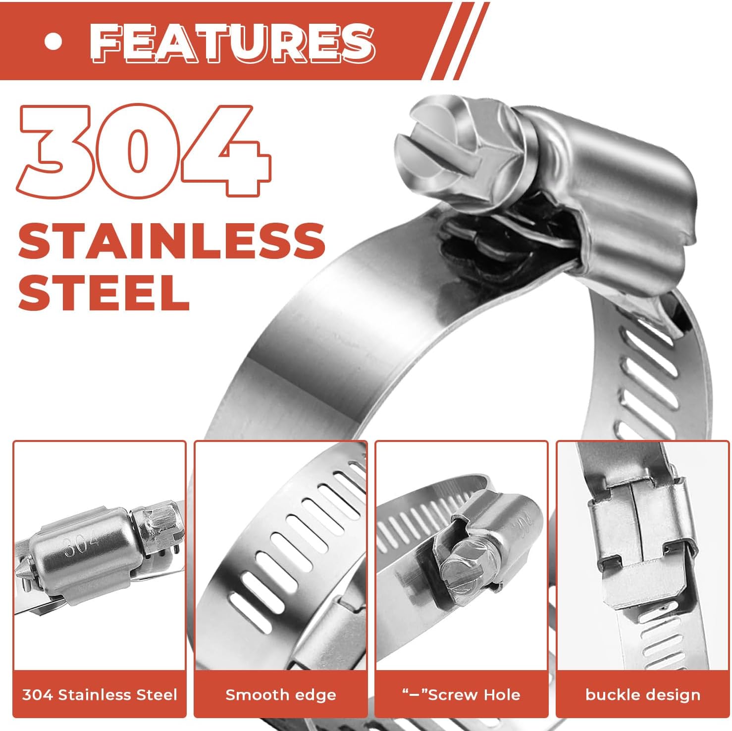 20PCS 304 Stainless Steel Hose - Drain Pipe Clip recensione e prezzo