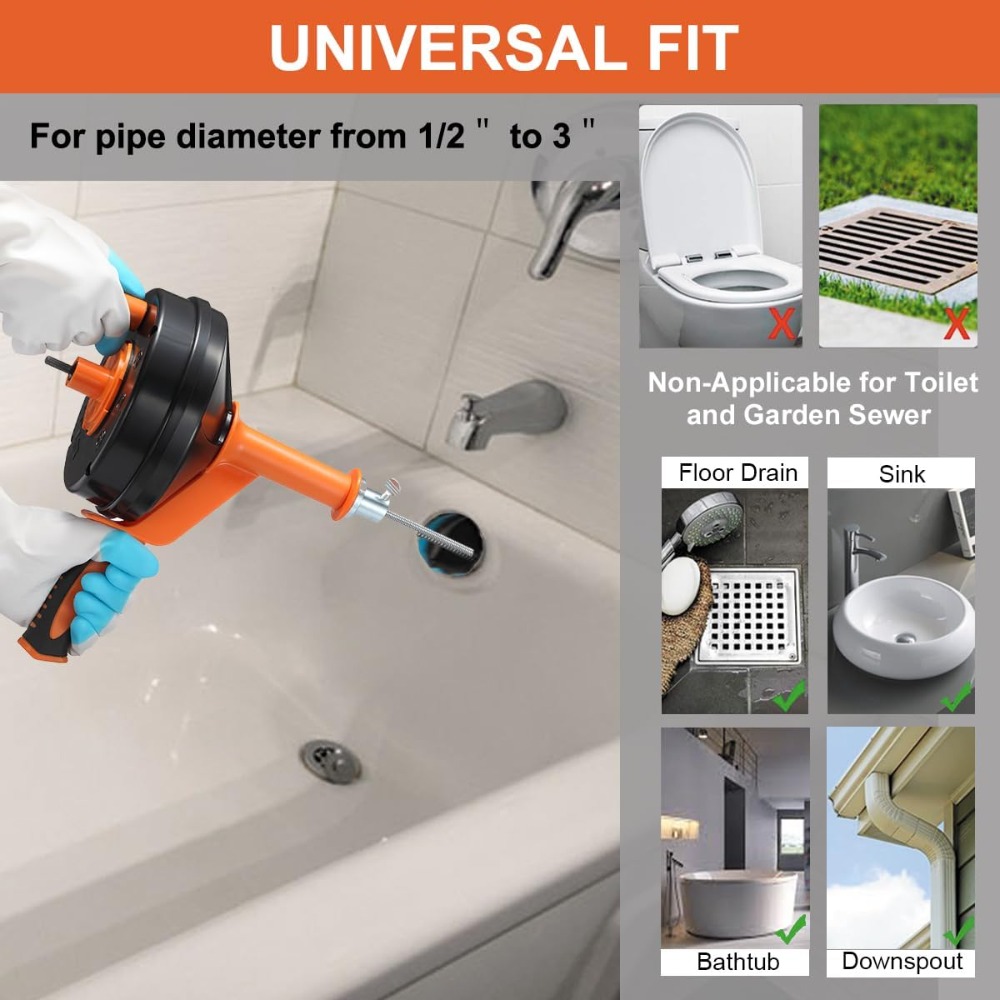 Drain Auger Clog Remover with  - Drain Snake Flexible recensione e prezzo