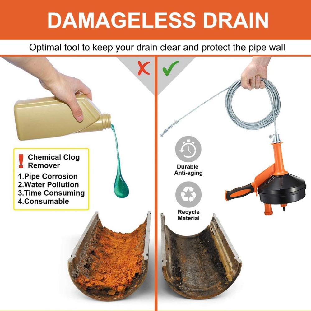 Drain Auger Clog Remover with  - Drain Snake Flexible recensione e prezzo