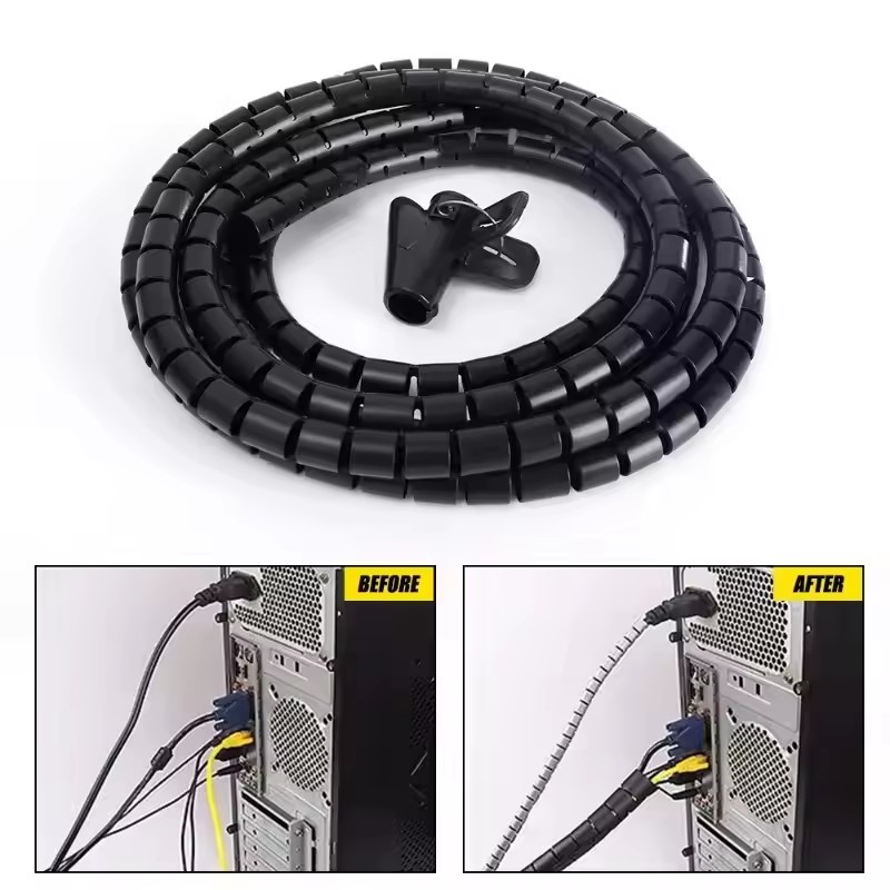 2M Flexible Spiral Cable Organ - Plastic Pipe Clip recensione e prezzo