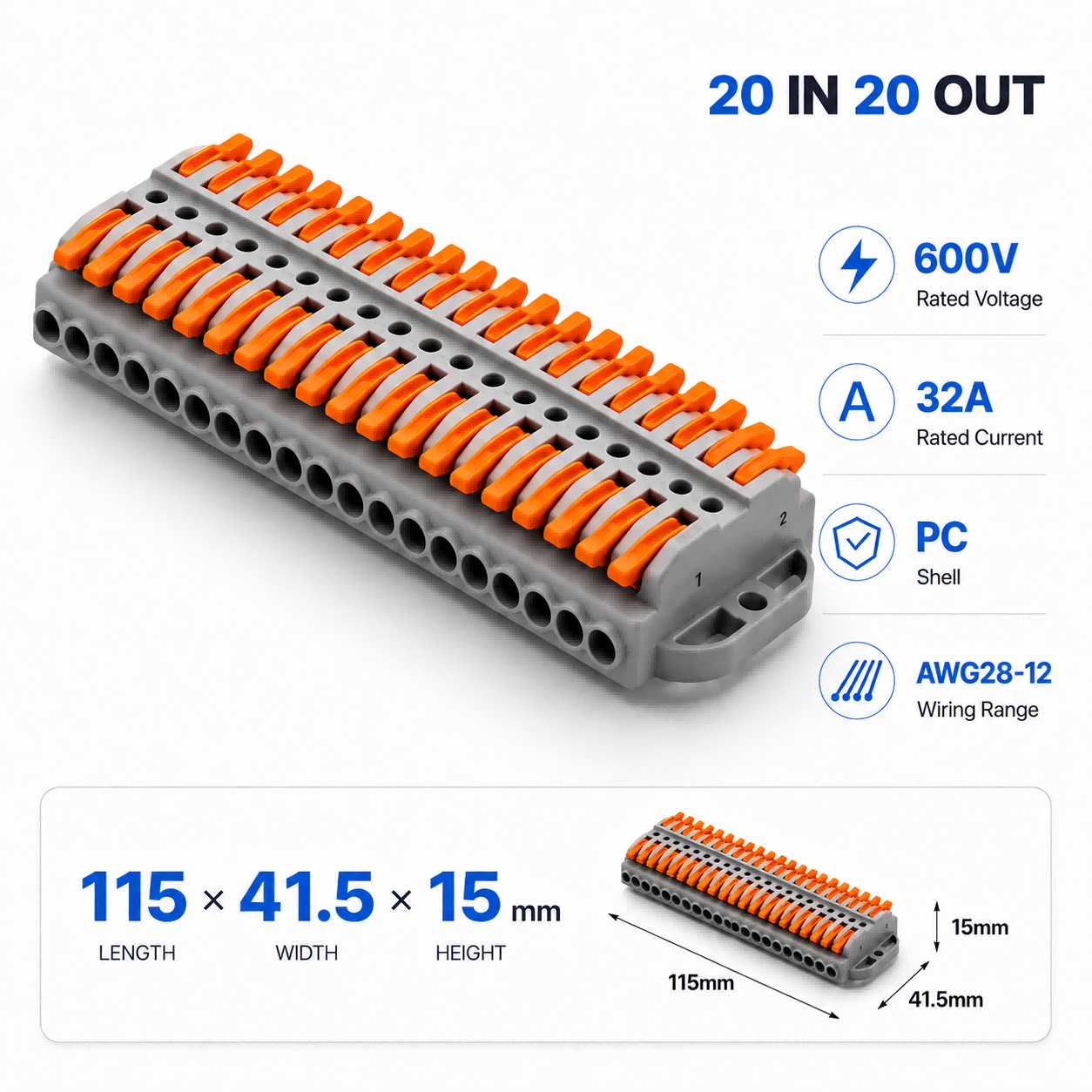 Wire Connectors 2-30 Pins Fast - Push Fit Connector recensione e prezzo