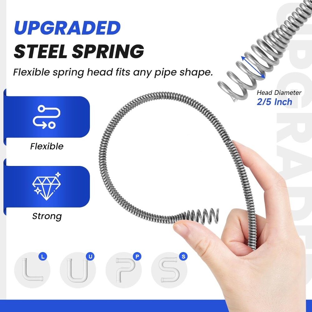 25FT Drain Snake with Drill Ad - Drain Snake Flexible recensione e prezzo