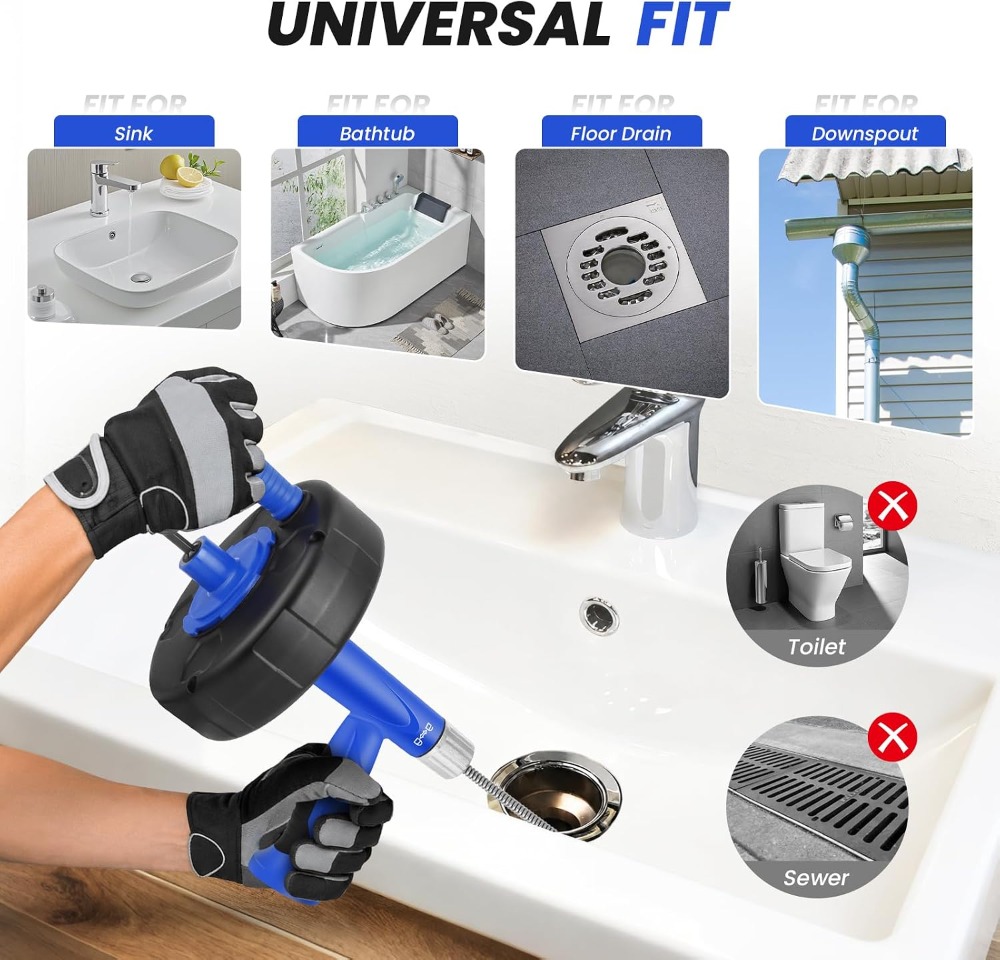 25FT Drain Snake with Drill Ad - Drain Snake Flexible recensione e prezzo