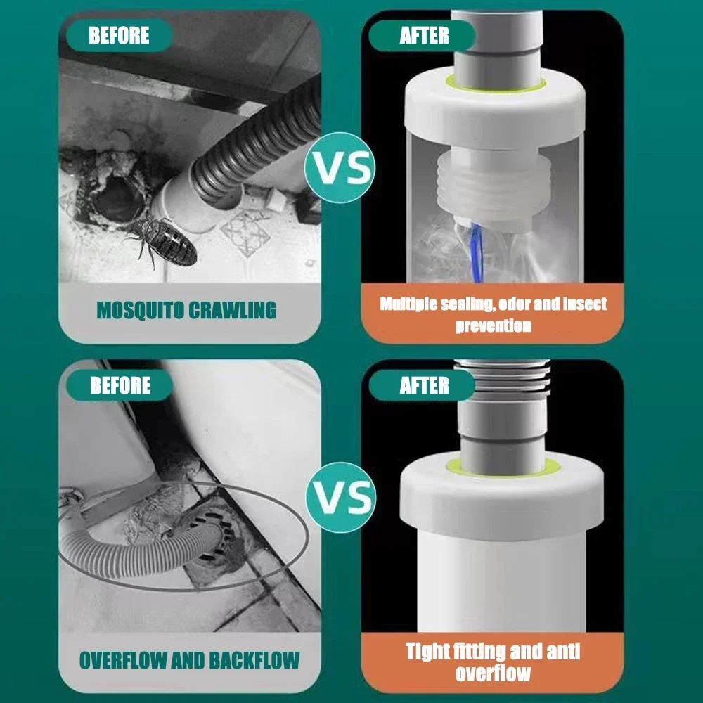 Pipe Drain Sealing Plug Deodor - Drain Pipe Clip recensione e prezzo